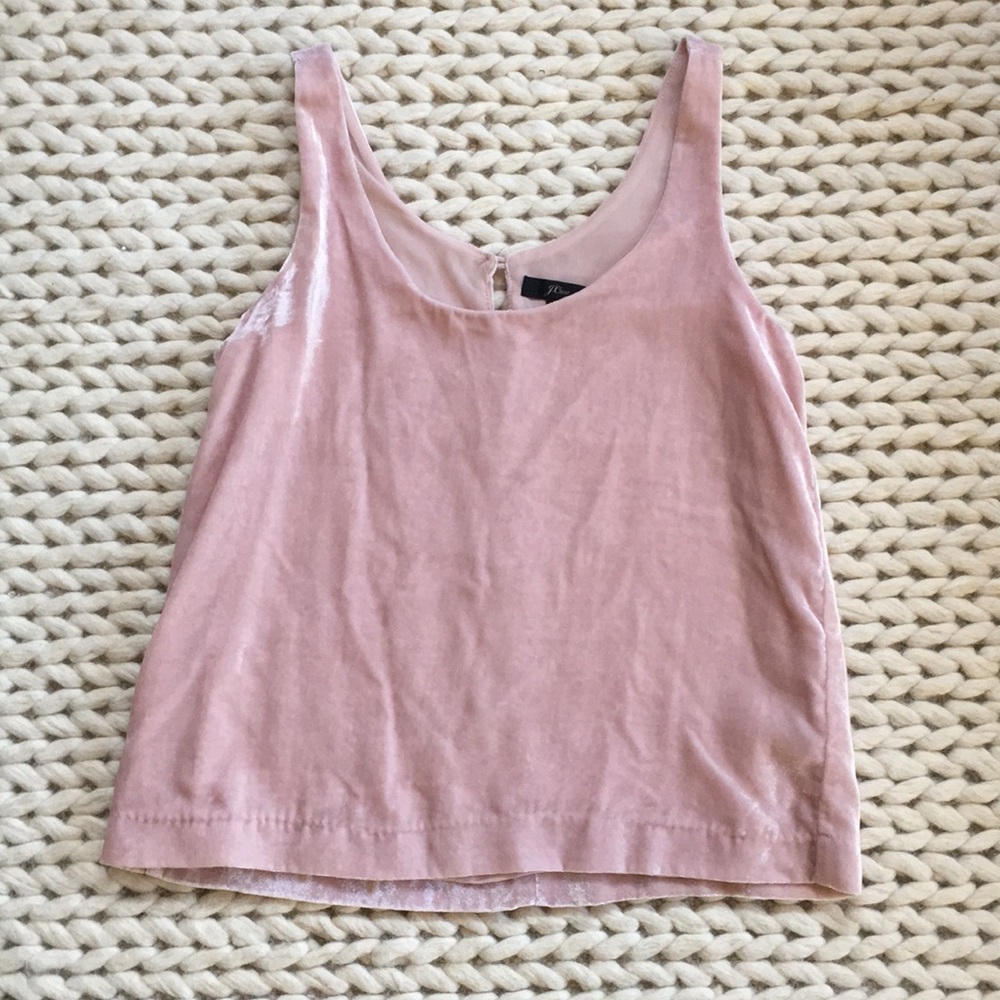 Pink velvet top